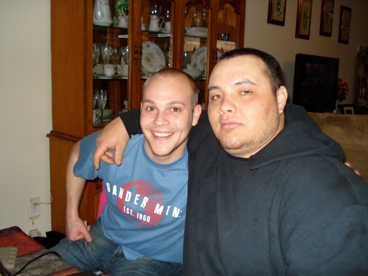 I guess my brother didn't get the "say cheeese" memo...