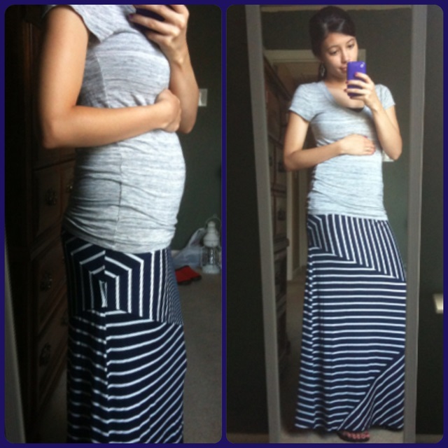 13 weeks along when I took this picture. 14 weeks now. =] BUMP!