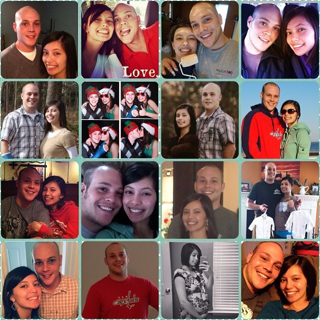 Snapshots from the day of our first anniversary to the day of our second anniversary - 10/8.