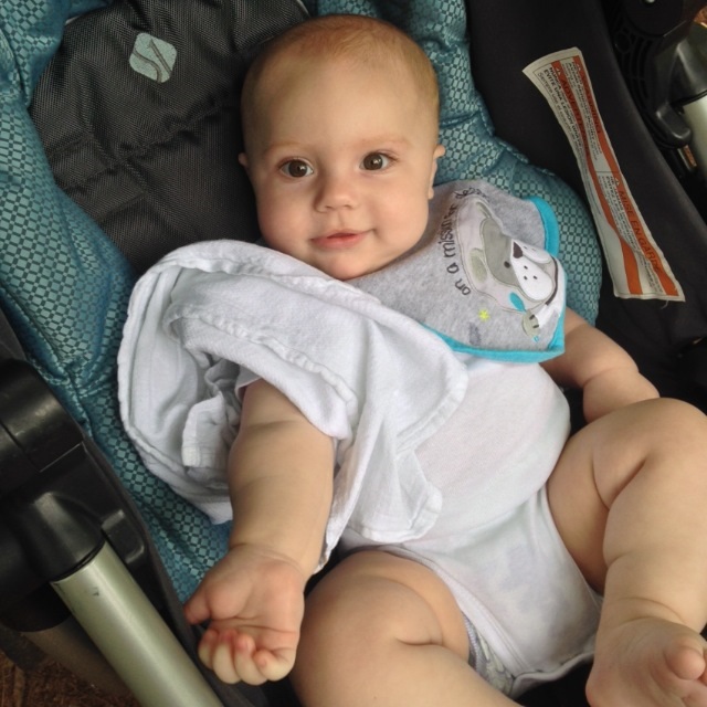 My nephew, L, who is 9 days younger than Peanut.