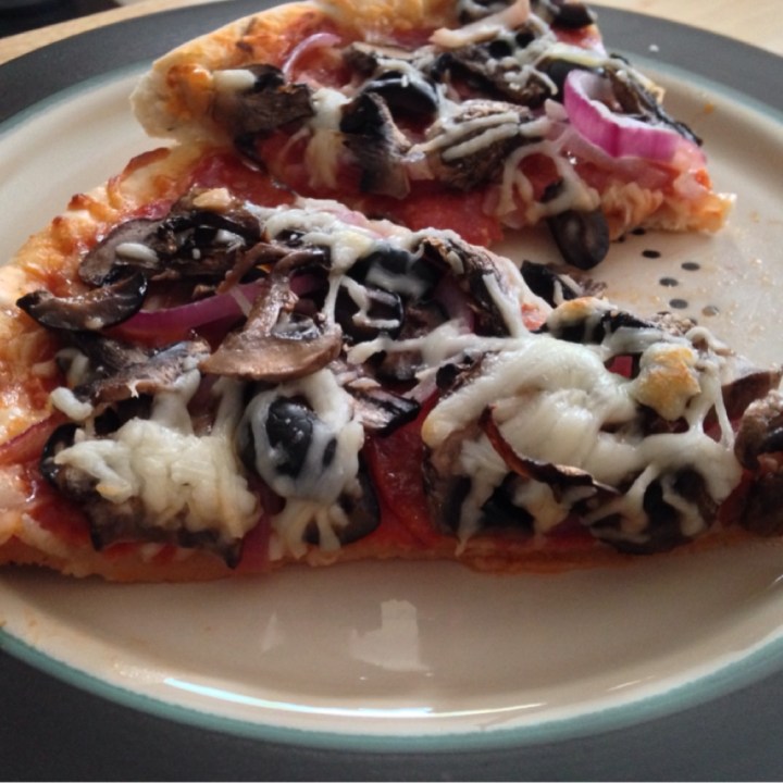 Hubs' home made pizza!