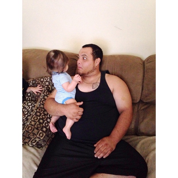 My brother and Peanut.