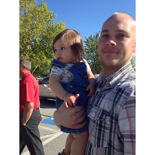 I love his overalls! 