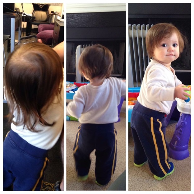 The first picture is before the cut. It was SO long!